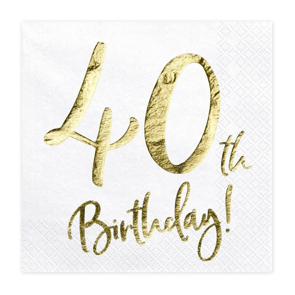 40th Birthday Party Napkins