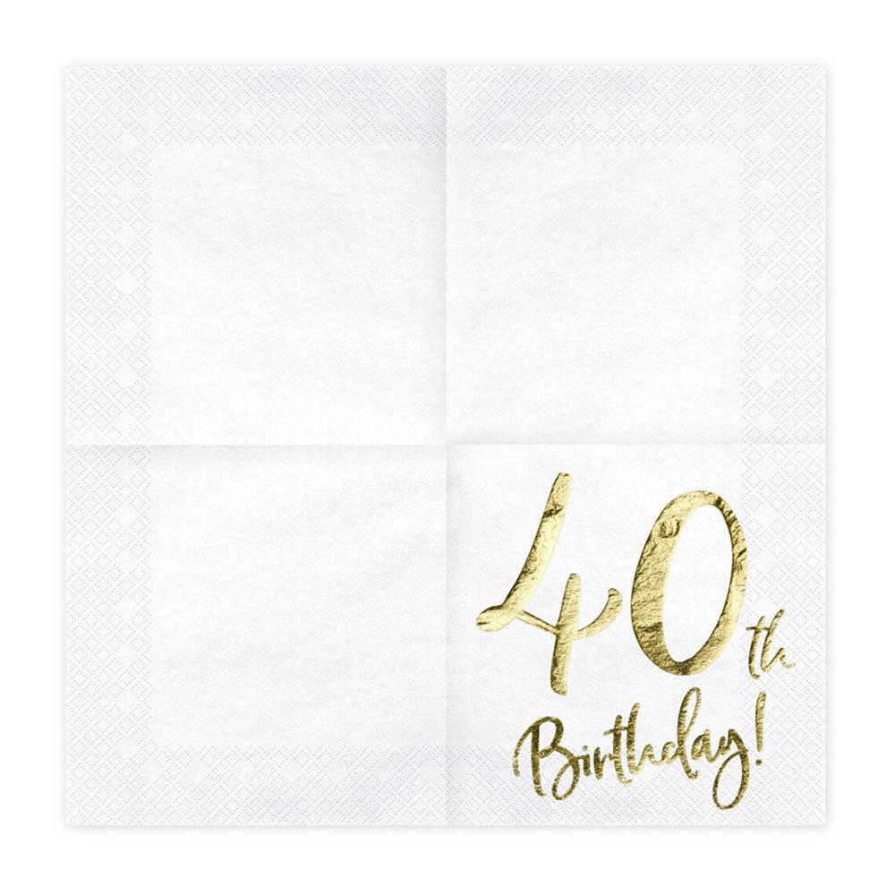 40th Birthday Party Napkins
