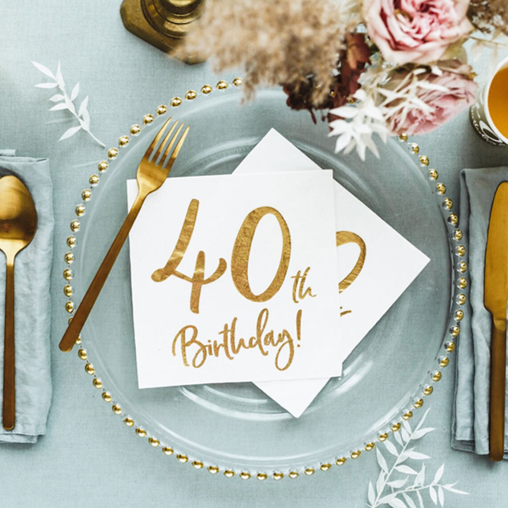 40th Birthday Party Napkins