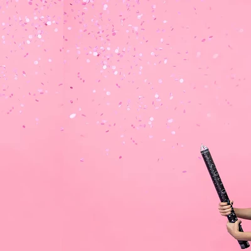 60cm Gender Reveal Confetti Cannon - Baby Pink