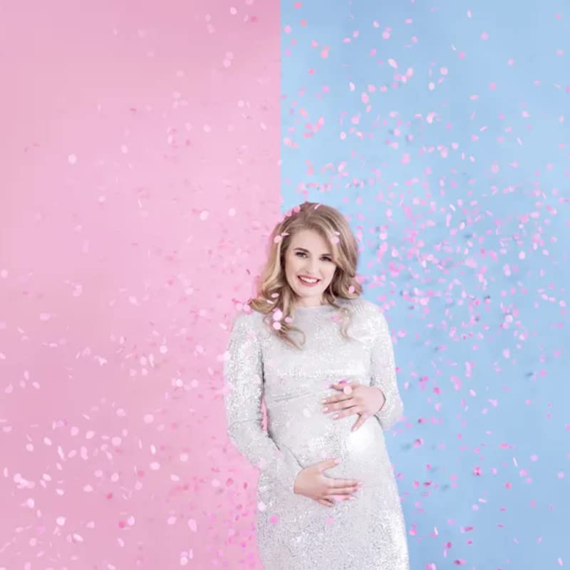 60cm Gender Reveal Confetti Cannon - Baby Pink