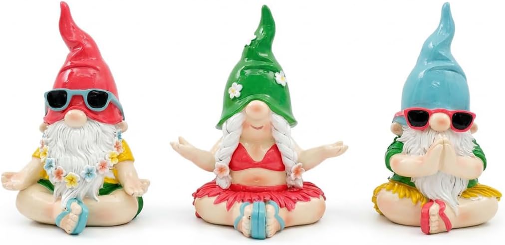 Yoga Pose Gnome Figurines