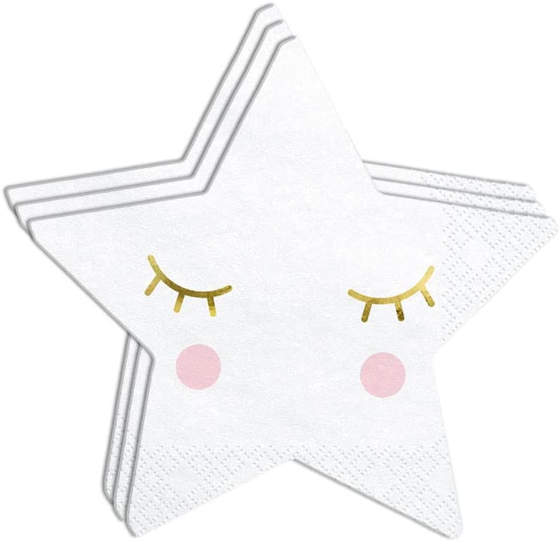 Sleeping Unicorn Star Paper Napkins