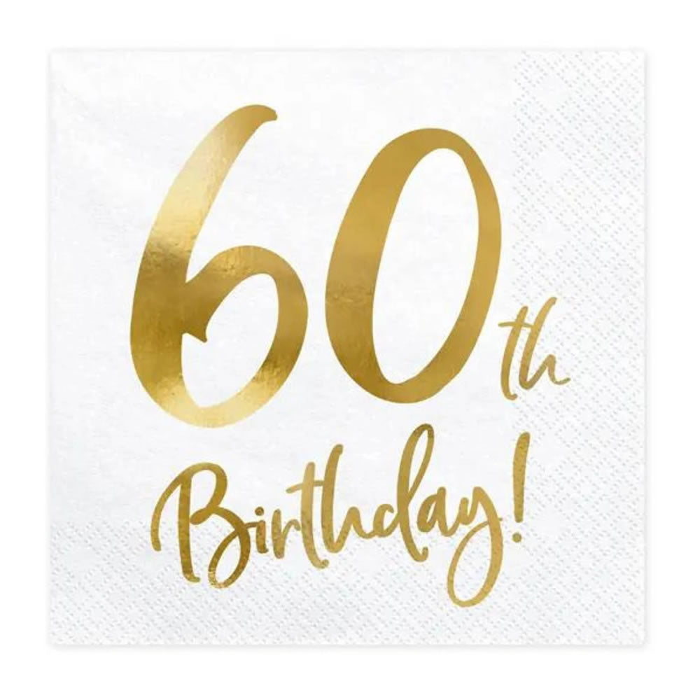 60th Birthday Party Napkins