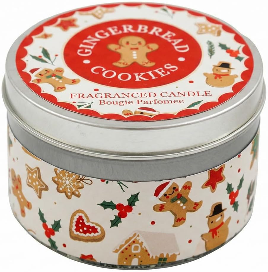 Gingerbread Tin Candle