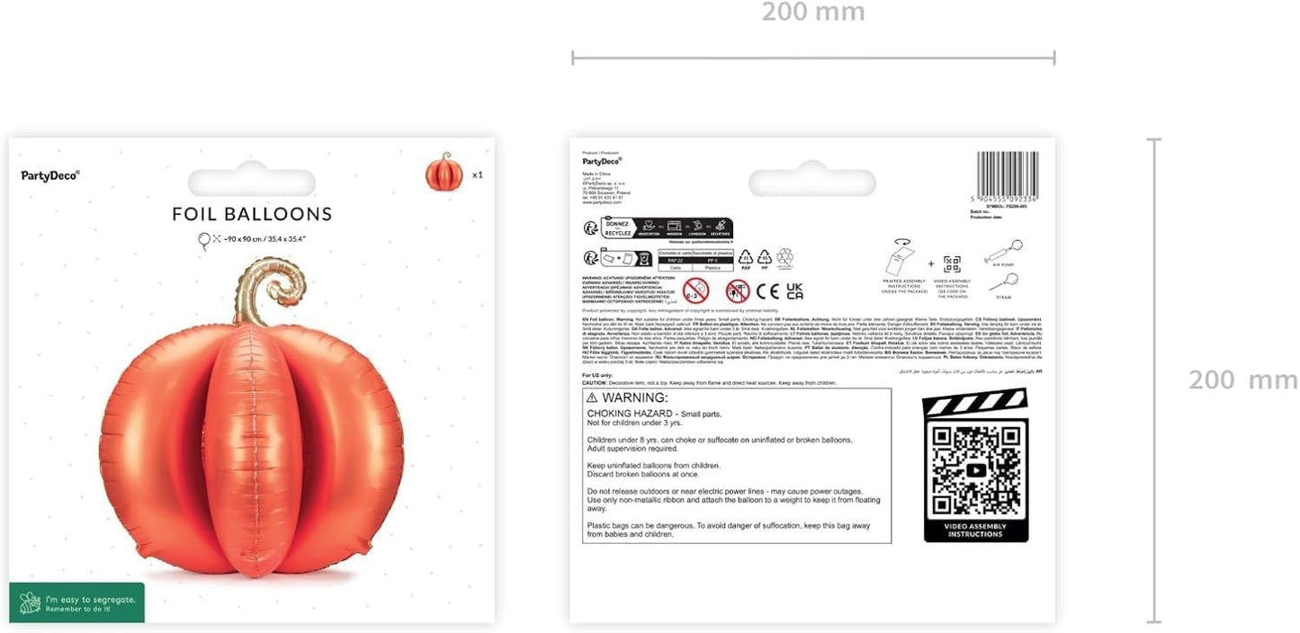 Giant 3D Pumpkin Foil Balloon