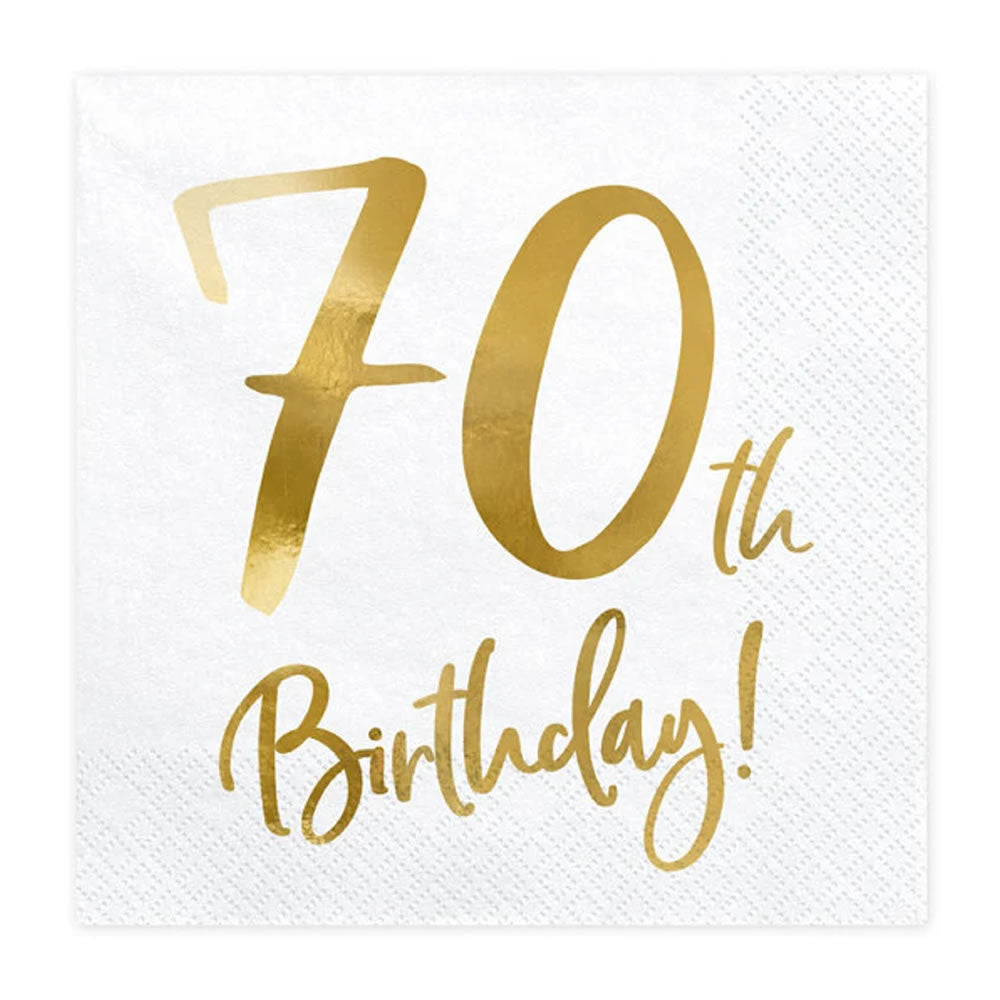 70th Birthday Party Napkins