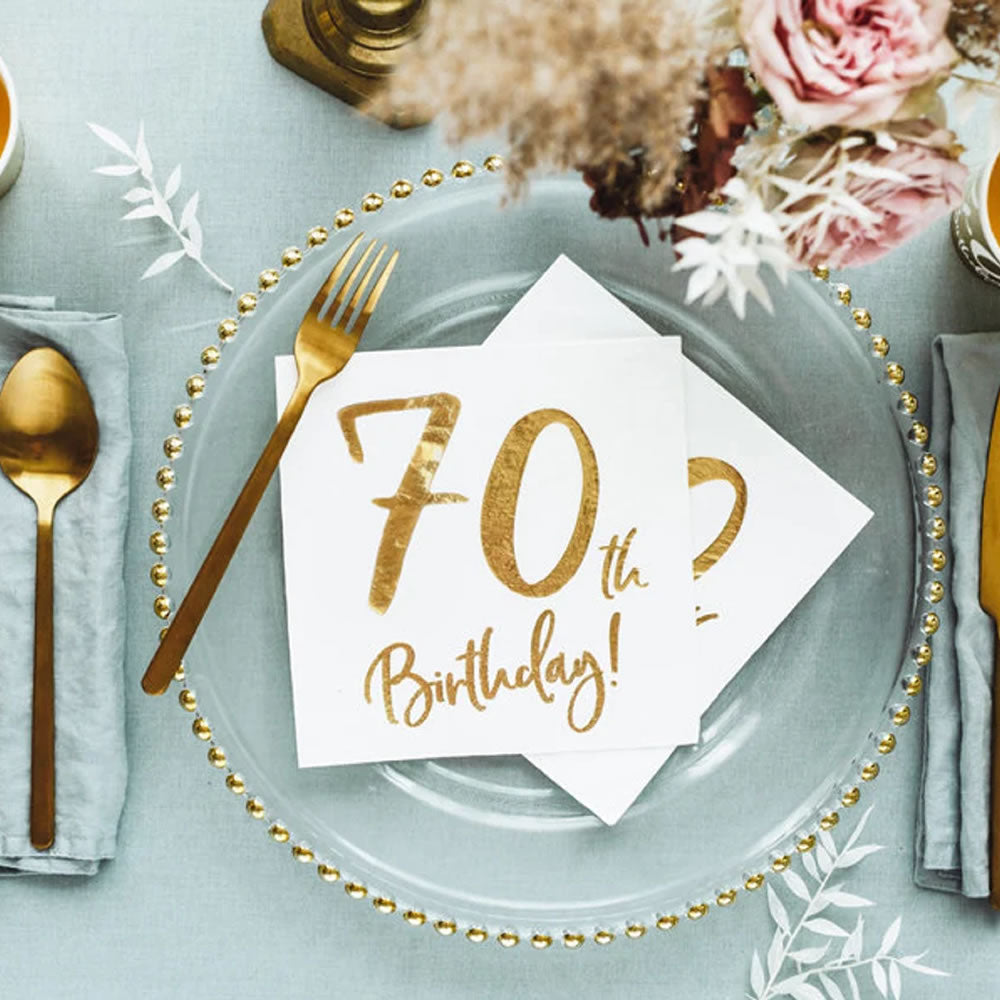 70th Birthday Party Napkins