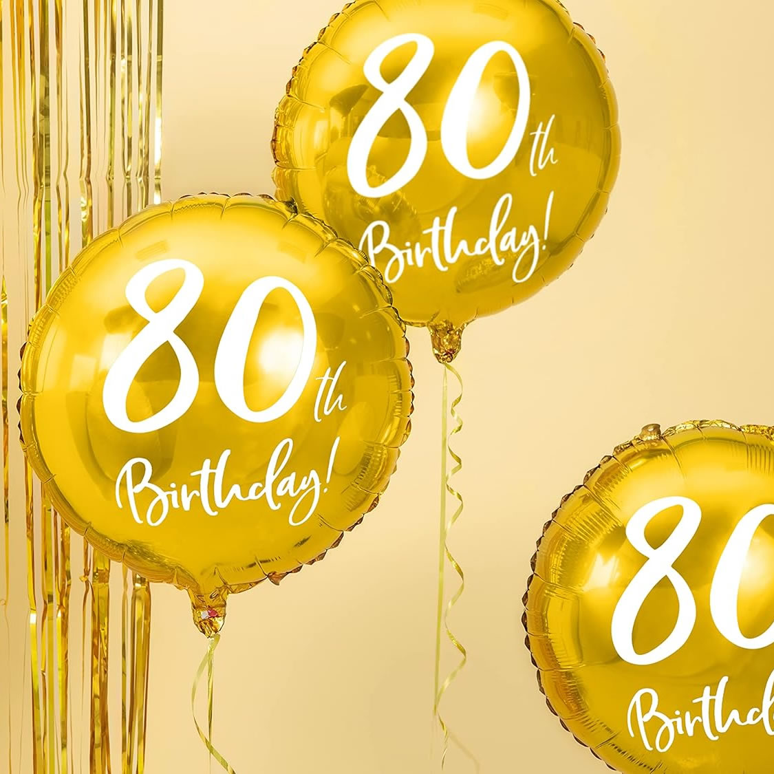 80th Birthday Gold Foil Balloon