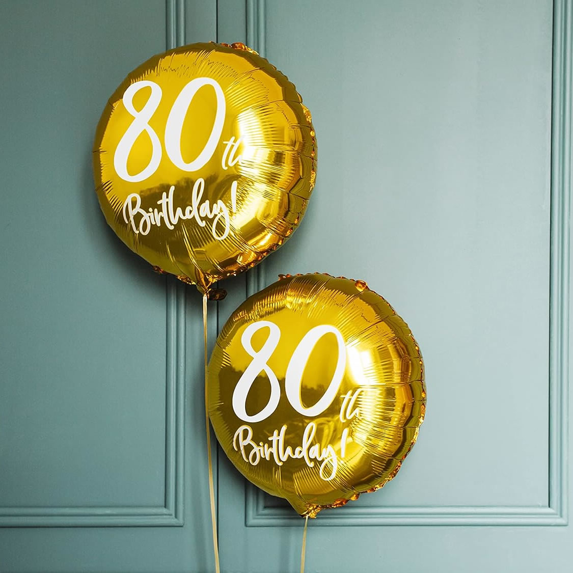 80th Birthday Gold Foil Balloon