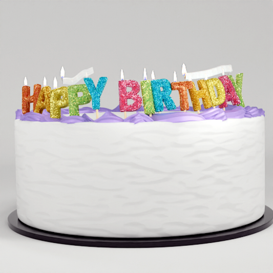 Quicklight Happy Birthday Glitter Candles