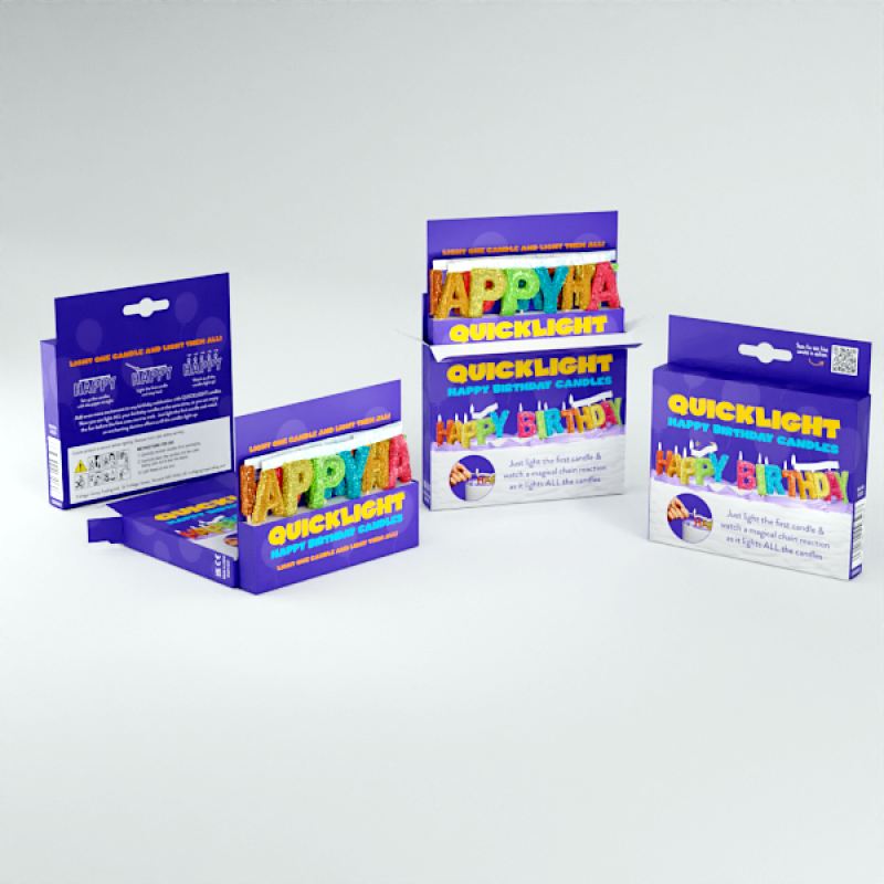 Quicklight Happy Birthday Glitter Candles