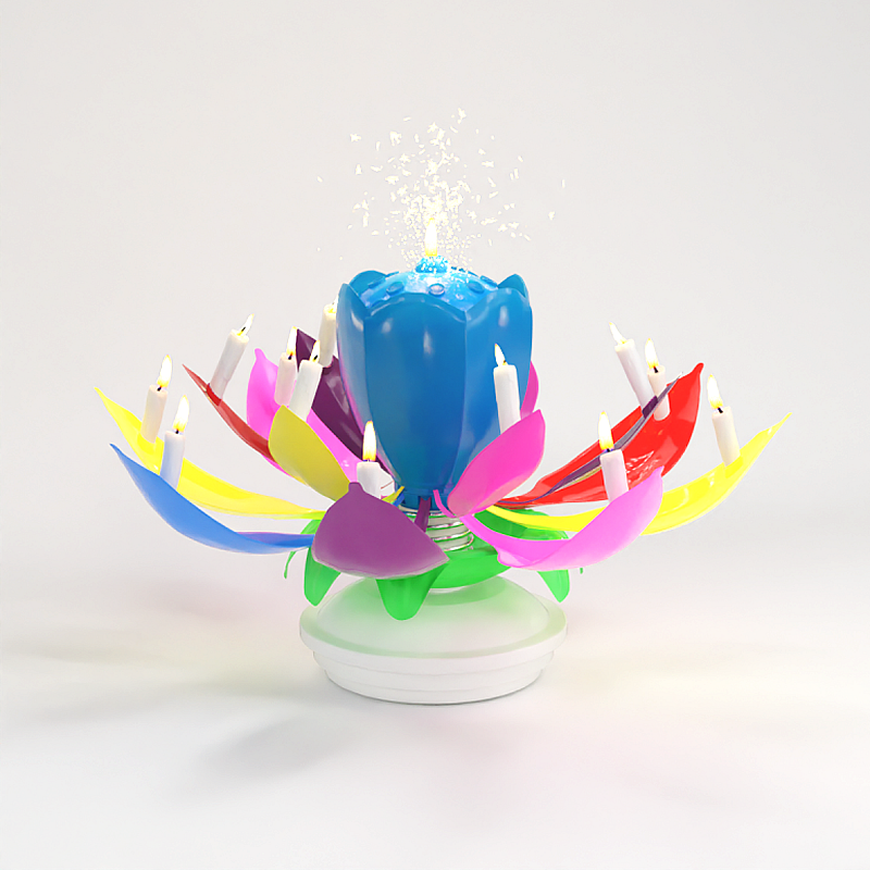 Quicklight Musical Birthday Lotus Flower Candle