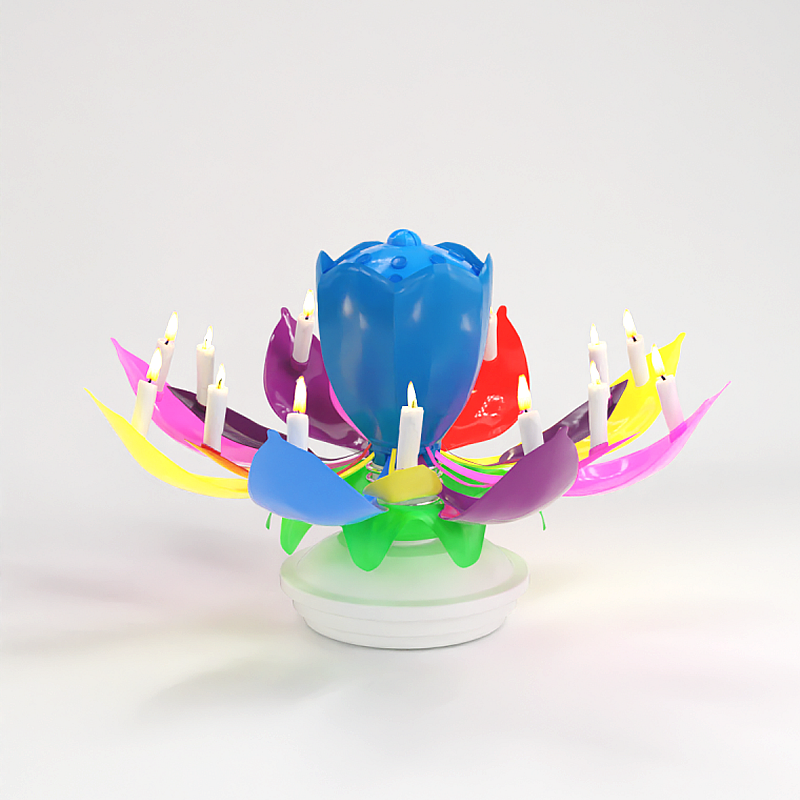 Quicklight Musical Birthday Lotus Flower Candle