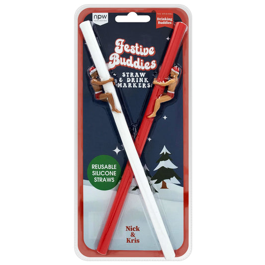Festive Buddies Straw and Drink Markers