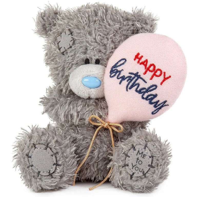 Tatty Teddy 'Happy Birthday' Bear Holding Balloon