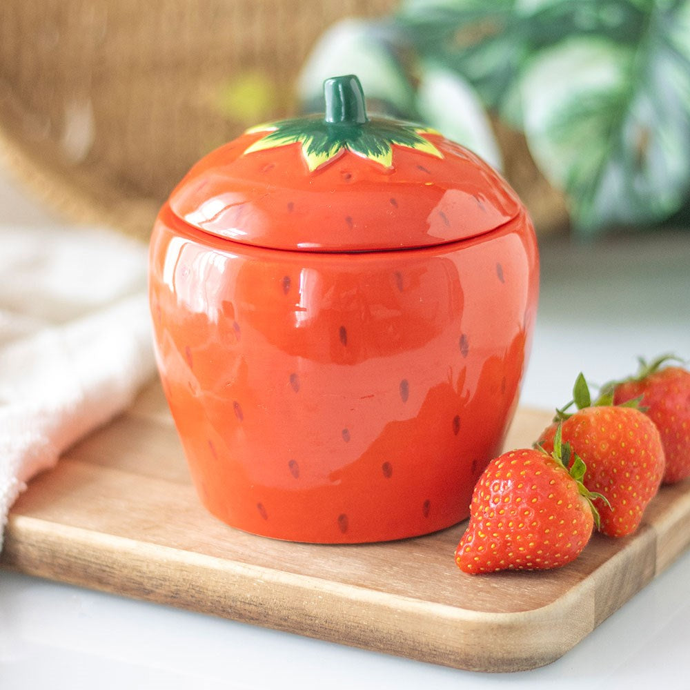Strawberry Candlepot with lid