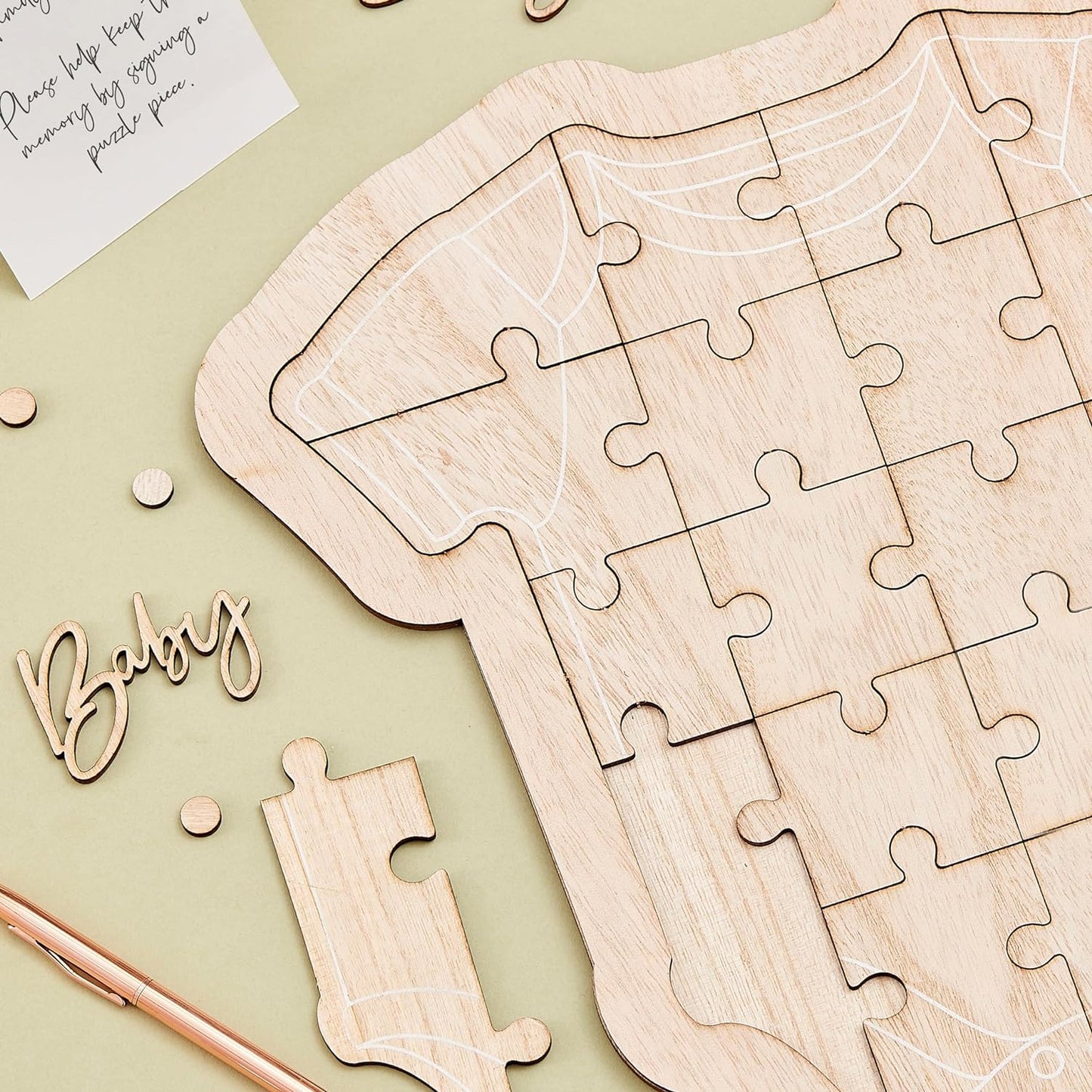 Baby Shower Alternative Guest Book Puzzle