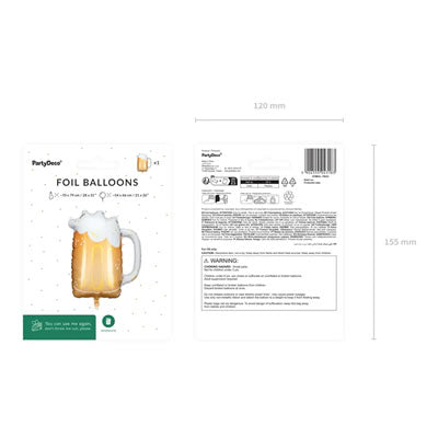 Beer Glass Shaped Foil Balloon