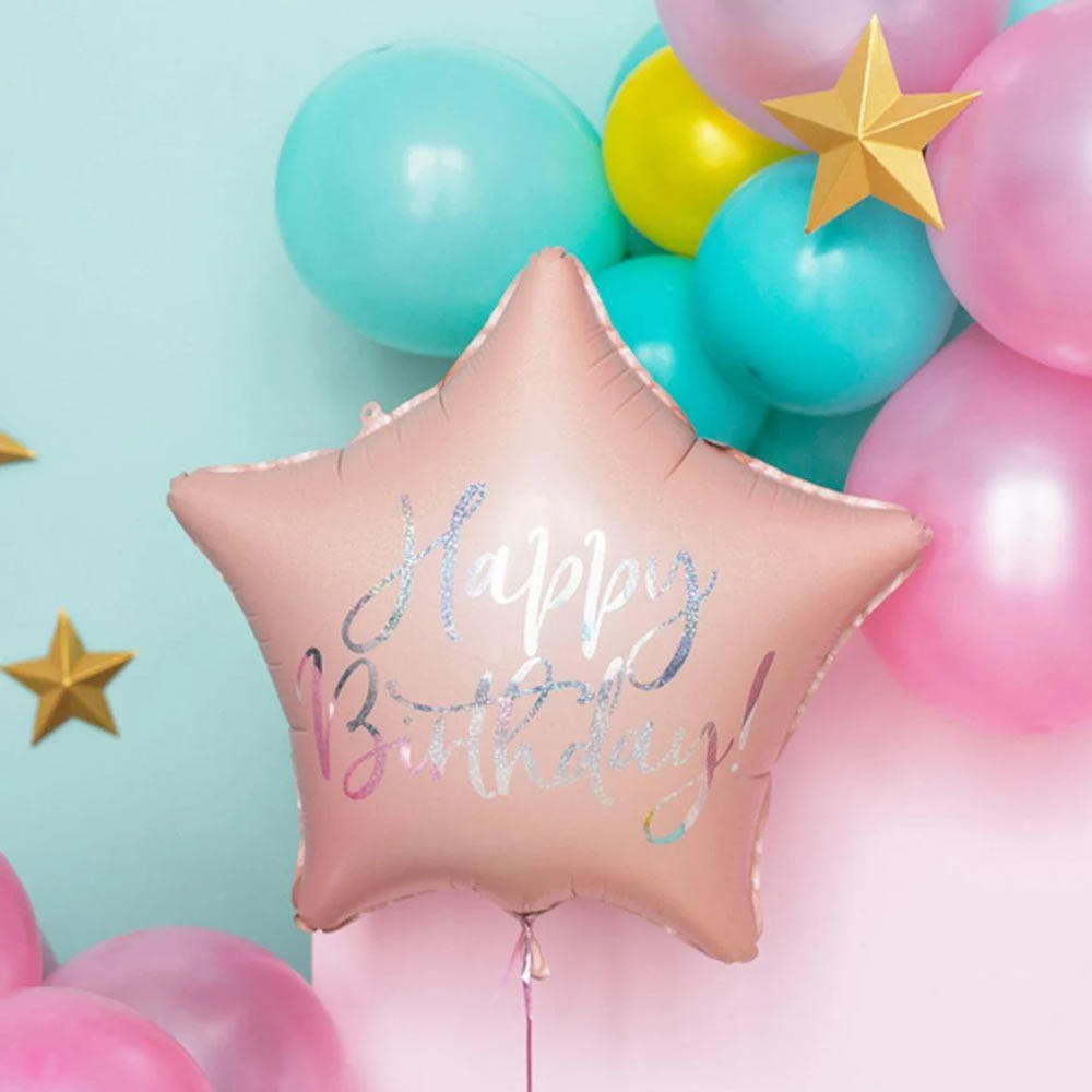 Pink Happy Birthday Balloon