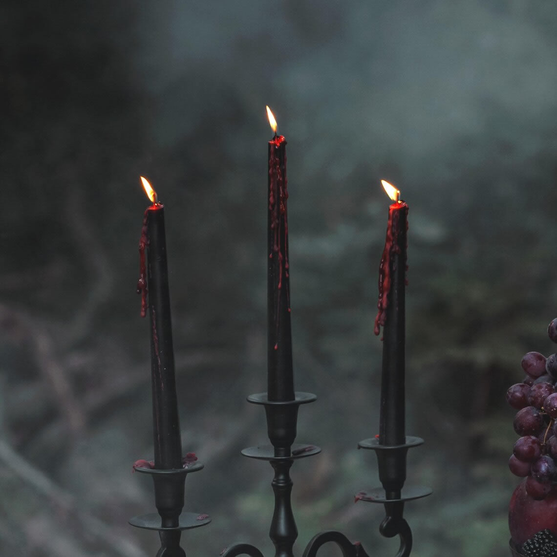 Bleeding Tapered Candles, Pack of 3