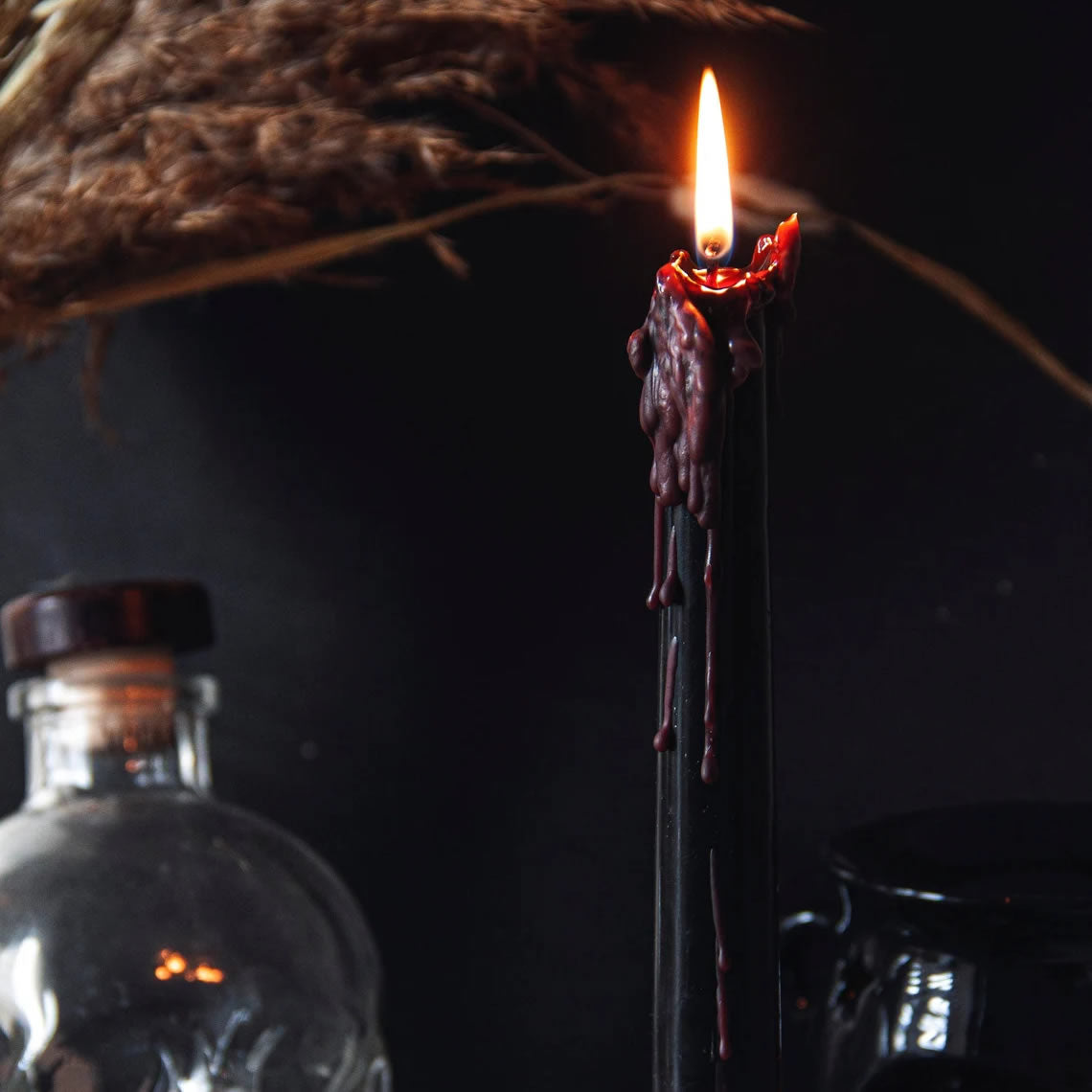 Bleeding Tapered Candles, Pack of 3