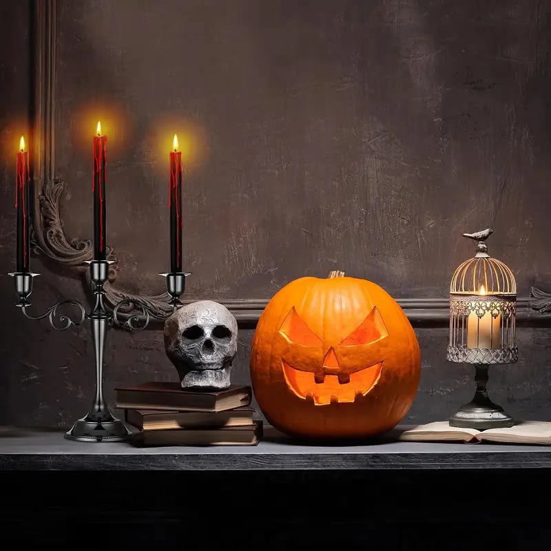 Halloween Bleeding Tapered Candles