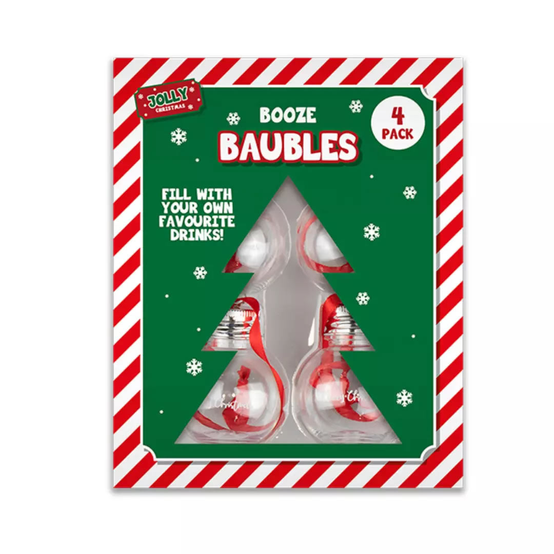 Booze Baubles, Pack of 4
