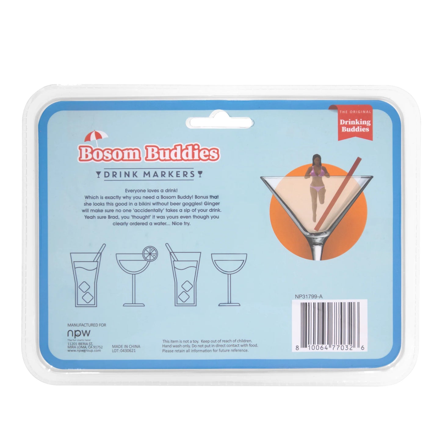 Bosom Buddies Drink Markers