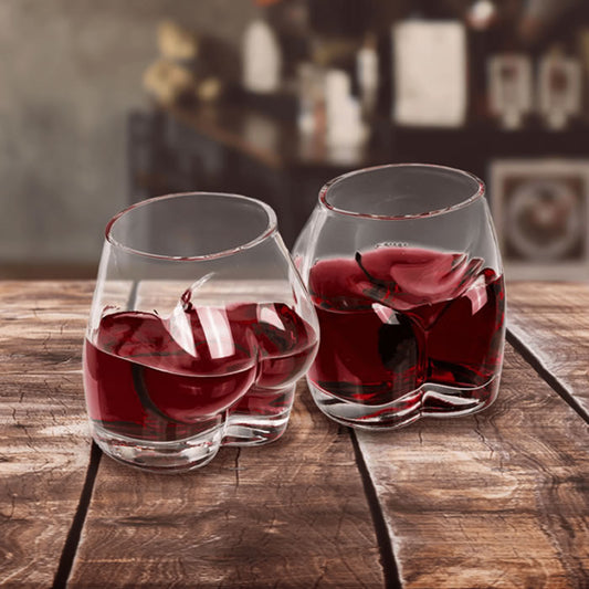 Bottoms Up Drinking Glasses, Set of 2