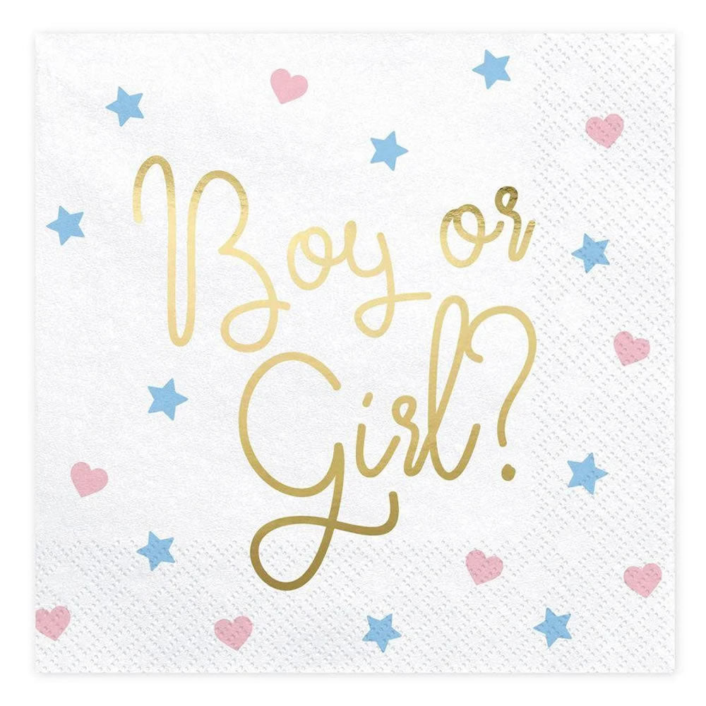 Boy or Girl Gender Reveal Napkins