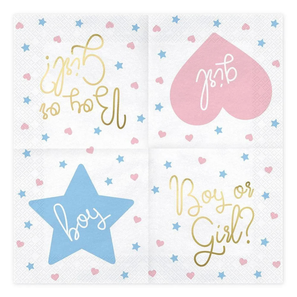 Boy or Girl Gender Reveal Napkins