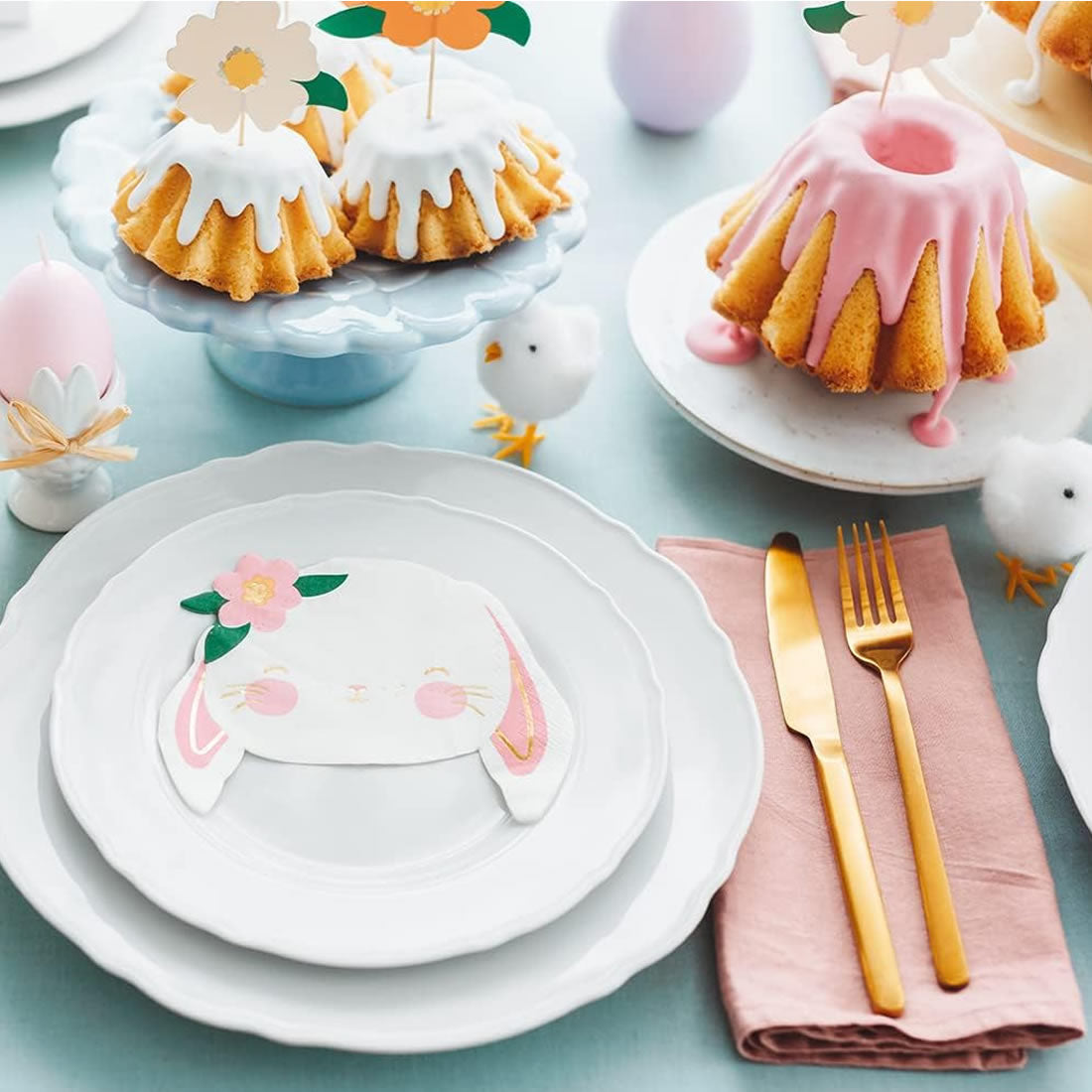 Cute Bunny Paper Napkins