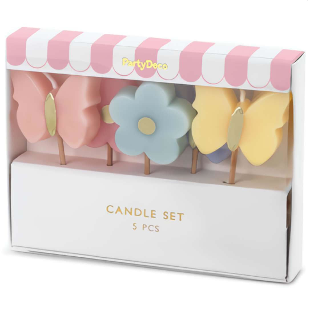 Butterfly & Flower Birthday Cake Candles