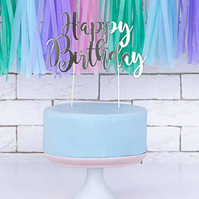 8" Happy Birthday Cake Topper