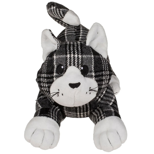 Cute Cat Door Stop in Tartan Design