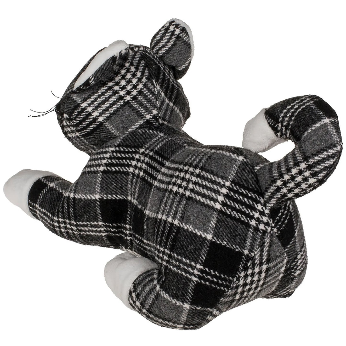 Cute Cat Door Stop in Tartan Design