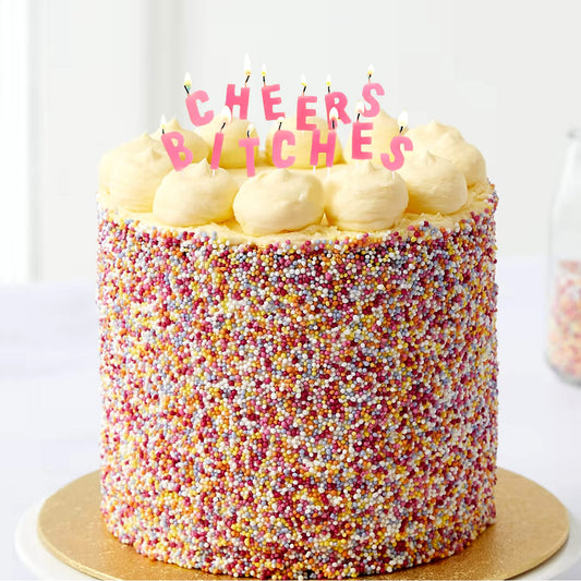 Cheers Bitches Cake Letter Candles