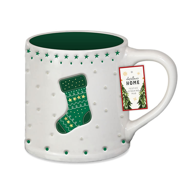 Festive Ceramic Stocking Mug