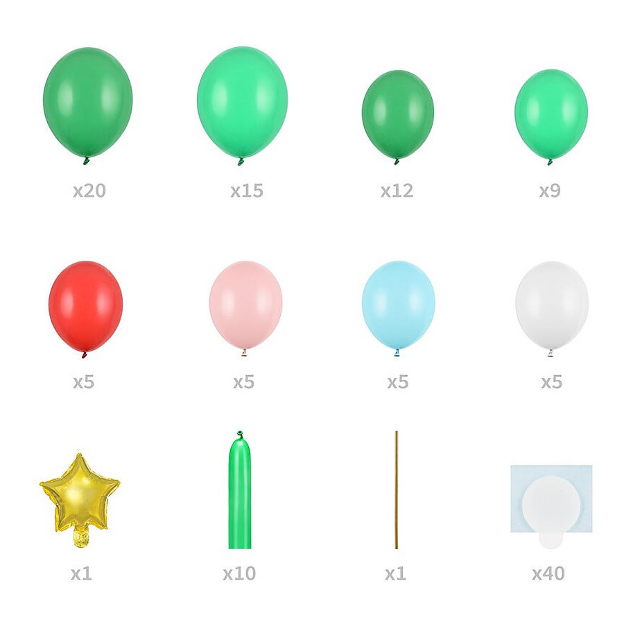 Christmas Tree Balloon Bouquet Kit