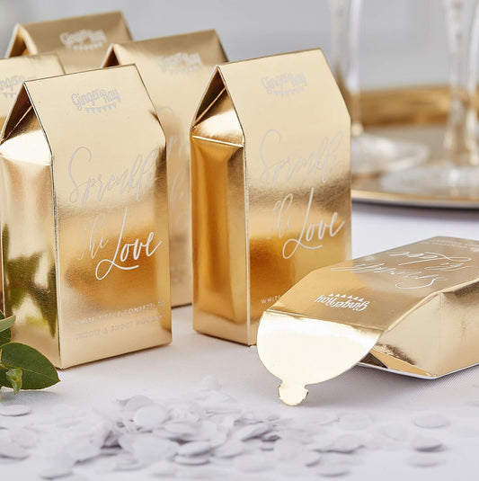 Gold Confetti Boxes