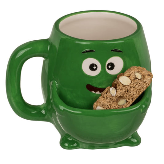 Cookie Cuddler Dolomite Monster Mug Green