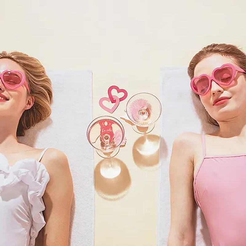 Pink Hearts Drink Tags, Pack of 10