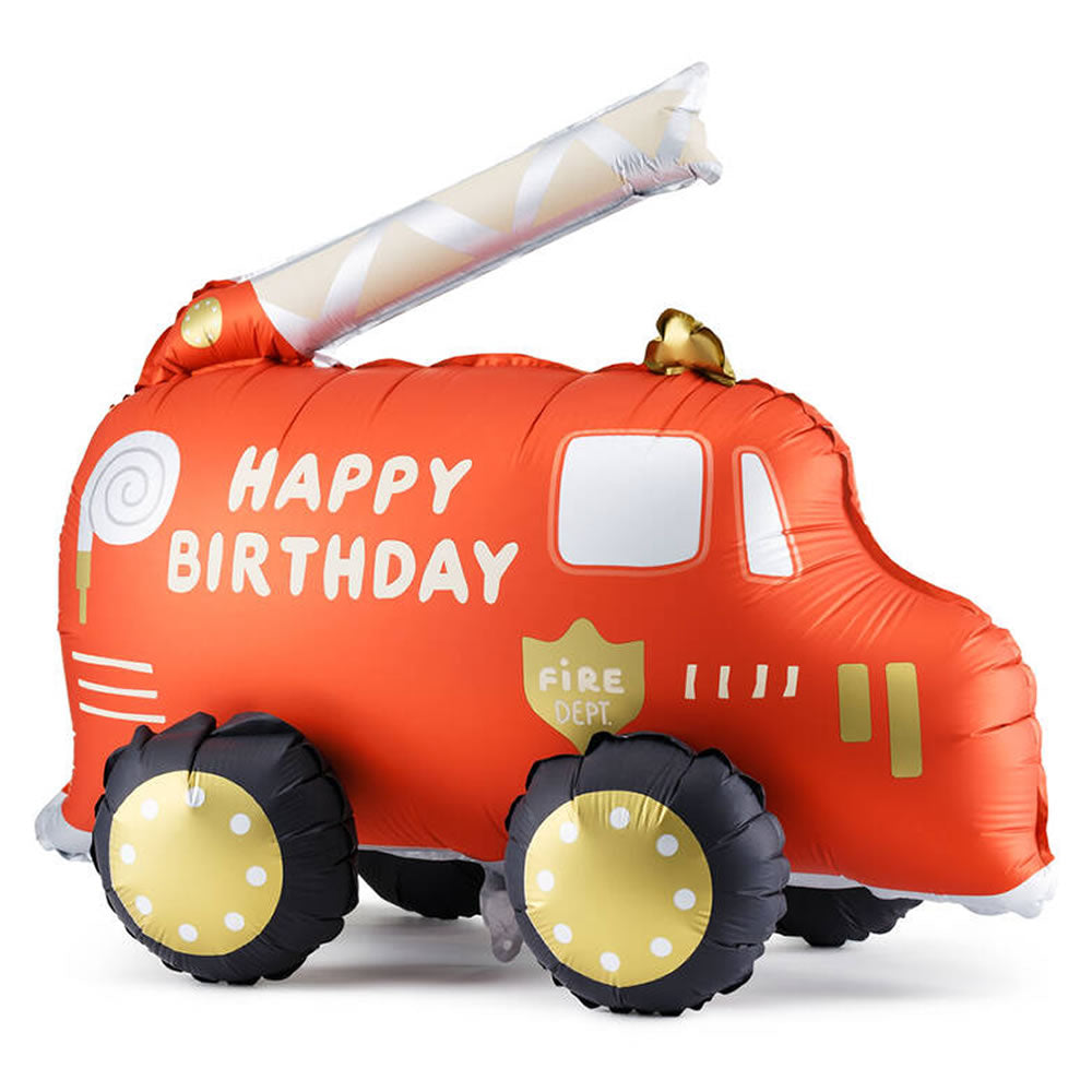 Large Fire Engine Happy Birthday Balloon
