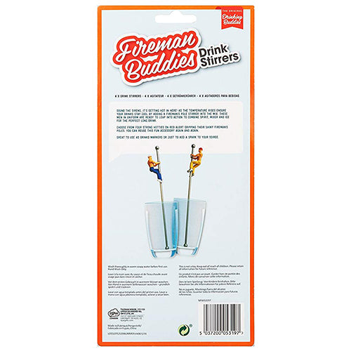 Fireman Buddies Drink Stirrers