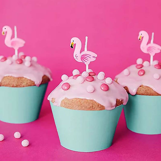 Flamingo Birthday Cake Candles