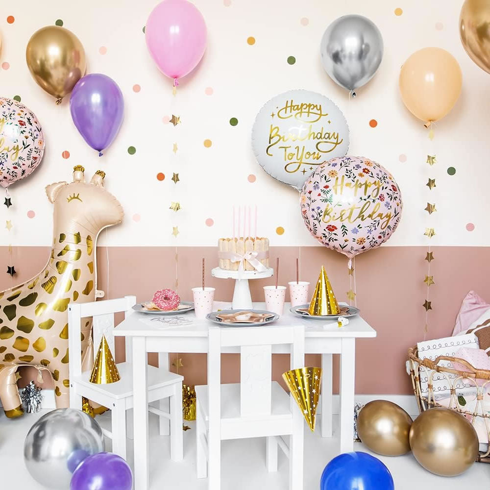 Floral Happy Birthday Balloon