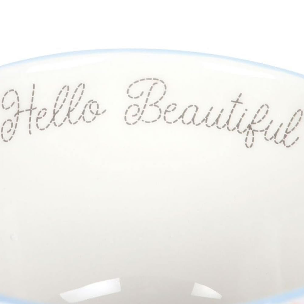 Hello Beautiful Floral Mug with Butterfly Handle
