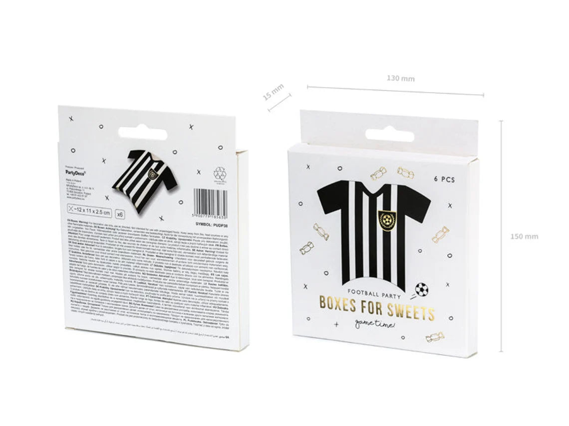 Football Party Sweet Boxes Pack of 6
