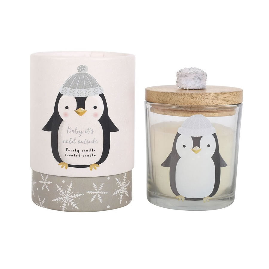 Frosty Vanilla Penguin Candle